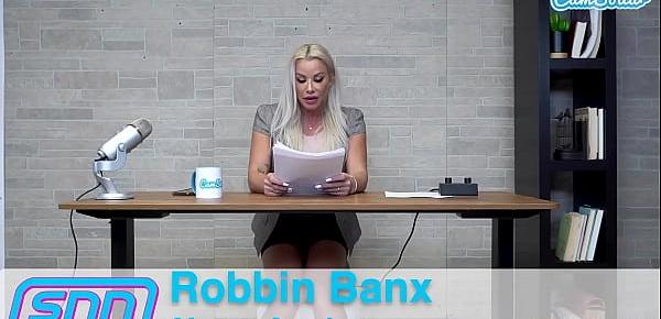  Camsoda News Network MILF Reporter reads out news as she rides the sybian